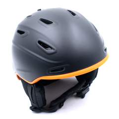 Шлем зимний White Owl HK004,  черный с оранжевым